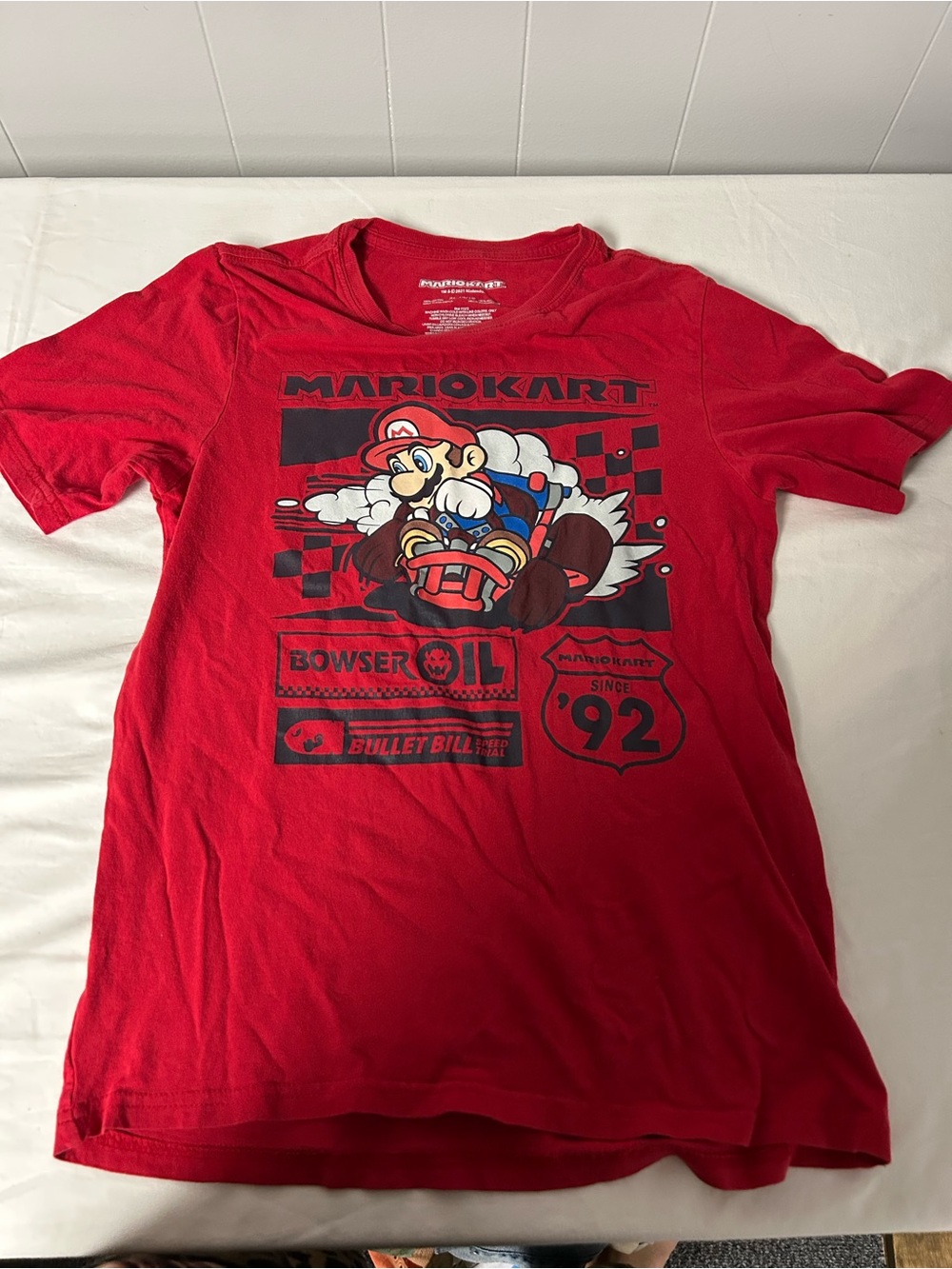 Nintendo Red Mario Kart Graphic Tee for Kids 14/16